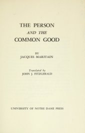 book The Person and the Common Good