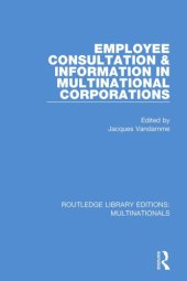 book Employee consultation and information in multinational corporations