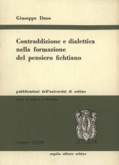 book Contraddizione e dialettica nella formazione del pensiero fichtiano