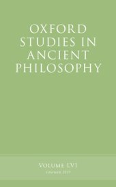 book Oxford Studies in Ancient Philosophy, Volume LVI