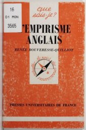 book L’Empirisme anglais