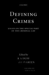 book Defining Crimes: Essays on the special part of the criminal law