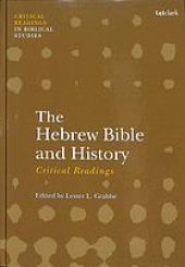 book The Hebrew Bible and history critical readings