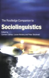 book THE ROUTLEDGE COMPANION SOCIOLINGUISTICS