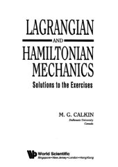 book Lagrangian And Hamiltonian Mechanics. Solutions