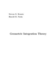 book Geometric Integration Theory