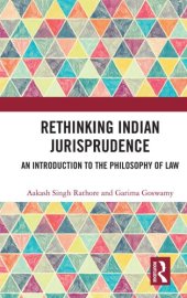 book Rethinking Indian Jurisprudence: An Introduction To The Philosophy Of Law