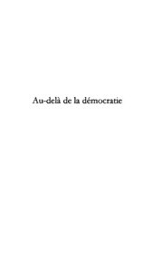 book Au-delà de la démocratie