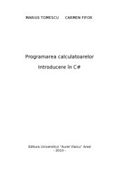 book Programarea calculatoarelor Introducere în C# Informatica