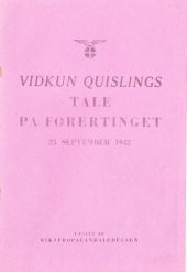 book Vidkun Quislings tale på førertinget 25 september 1942