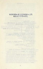 book Marirea si uciderea lui Mihai Viteazul