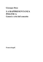 book La rappresentanza politica. Genesi e crisi del concetto