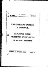 book Engineering design handbook : explosives series properties of explosives of military interest.