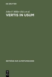 book Vertis in Usum: Studies in Honor of Edward Courtney