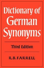 book Dictionary of German Synonyms