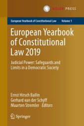 book European Yearbook Of Constitutional Law 2019: Judicial Power: Safeguards And Limits In A Democratic Society