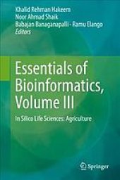 book Essentials of bioinformatics. / Volume III