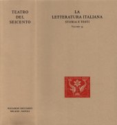 book La letteratura italiana. Storia e testi. Teatro del Seicento