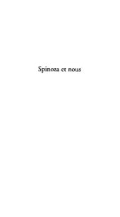 book Spinoza et nous