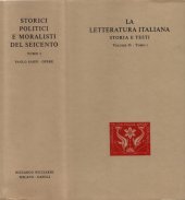 book La letteratura italiana. Storia e testi. Storici politici e moralisti del Seicento. Paolo Sarpi. Opere