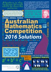 book Australian Mathematics Competition 2016 Solutions