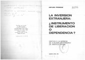 book La inversión extranjera; instrumento de liberación o dependencia. Crítica a la opinión de algunos sacerdotes de Latino América