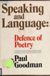 book Speaking and Language: Defence of Poetry