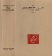 book La letteratura italiana. Storia e testi. Scienziati del Settecento