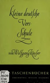 book Kleine deutsche Versschule