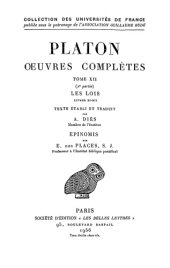 book Platon: Œuvres complètes. Tome XII, 2e partie: Les Lois, Livres XI-XII - Epinomis