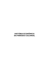 book História econômica do período colonial