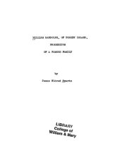 book William Randolph, of Turkey Island, Progenitor of a Famous Family