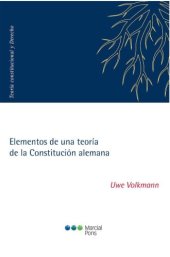 book Elementos de una teoría de la constitución alemana