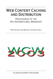 book Web Content Caching And Distribution. Proceedings Of The 8th International Workshop