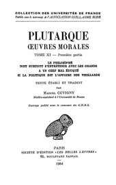 book Plutarque: Oeuvres morales, Tome XI, 1re partie: Traités 49-51