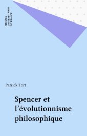 book Spencer et l’évolutionnisme philosophique