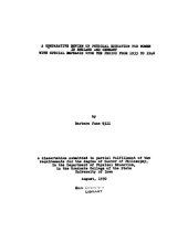 book A Comparative Review of Physical Education for Women in England and Germany With Special Emphasis Upon the Period From 1933 to 1940