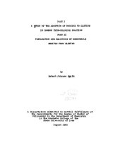 book Part I: A Study of the Addition of Bromine to Olefins in Carbon-Tetrachloride Solution. Part II: Preparation and Reactions of Mercurials Derived from Olefins