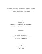 book Bi-weekly reports of social group workers: Content and use in the Church Welfare Bureau of the Church Federation of Los Angeles