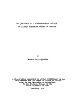 book The influence of a stress-produced anxiety on alleged Rorschach indices of anxiety