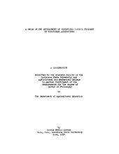 book A study of the development of supervised farming programs in vocational agriculture