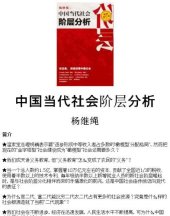 book 中国当代社会阶层分析