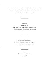 book The administration and supervision of a program of home-school relationships for the guidance of children at the kindergarten-primary level