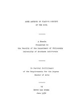 book [Master's Thesis] Some Aspects of Plato’s Concept of the Soul