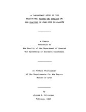 book A preliminary study of the traditional Figura del Donaire and the gracioso of Juan Ruiz de Alarcón