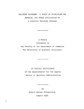 book Training salesmen: A study of principles and methods, and their application to a specific training program