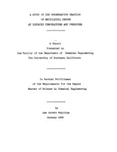 book A study of the condensation reaction of methylethyl ketone at elevated temperatures and pressures