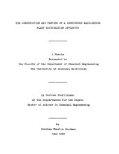 book The construction and testing of a continuous equilibrium flash vaporization apparatus