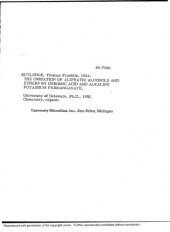 book THE OXIDATION OF ALIPHATIC ALCOHOLS AND ETHERS BY CHROMIC ACID AND ALKALINE POTASSIUM PERMANGANATE