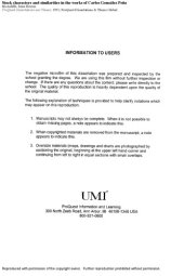 book Stock characters and similarities in the works of Carlos González Peña